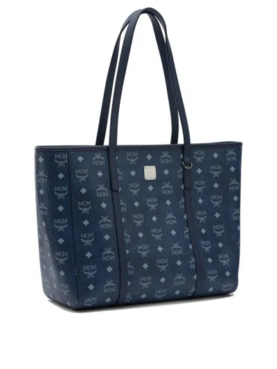 Mcm "toni" Tote Bag In Blue