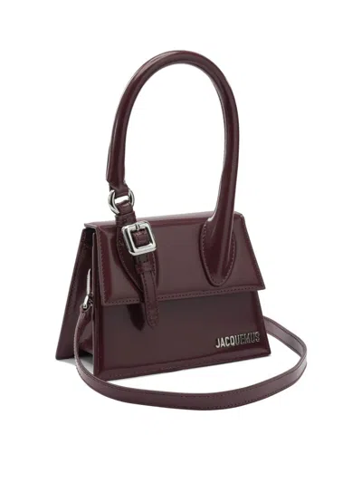 Jacquemus Medium "le Chiquito" Bag With Buckle In Red