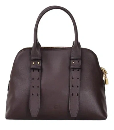Pinko Medium Escape Leather Tote Bag In Brown