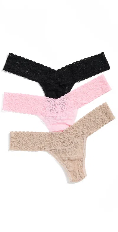 Hanky Panky Signature Lace Original Rise 3 Pack Bcbl In Multi