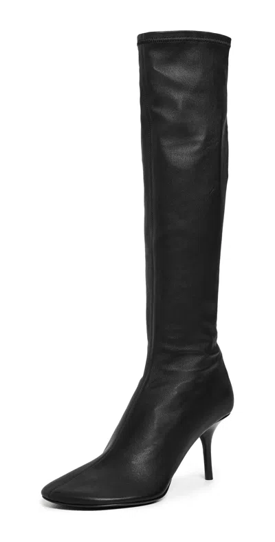 Acne Studios Leather Knee Boots In Black