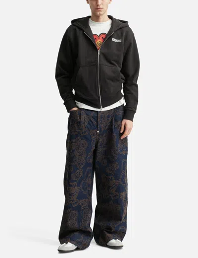 Kenzo ' City' Full-zip Hoodie In Black