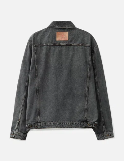 Y/project Black Wire Denim Jacket In Gray