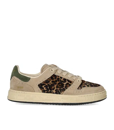 Premiata Quinn D 7647 Spotted Sneaker In Nude