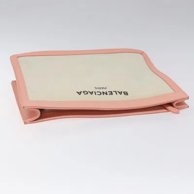Pre-owned Balenciaga Navy Pouch Pink Canvas Clutch Bag ()