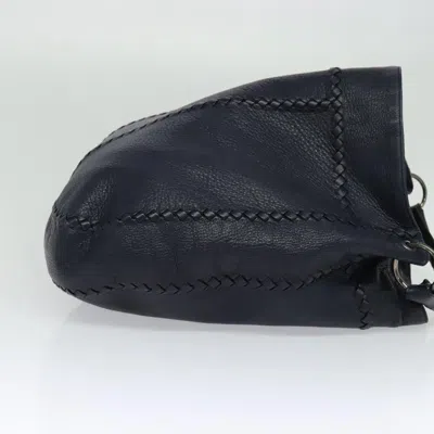Pre-owned Bottega Veneta Cervo Navy Leather Shoulder Bag ()