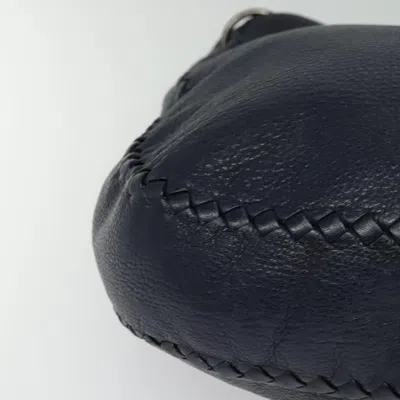 Pre-owned Bottega Veneta Cervo Navy Leather Shoulder Bag ()
