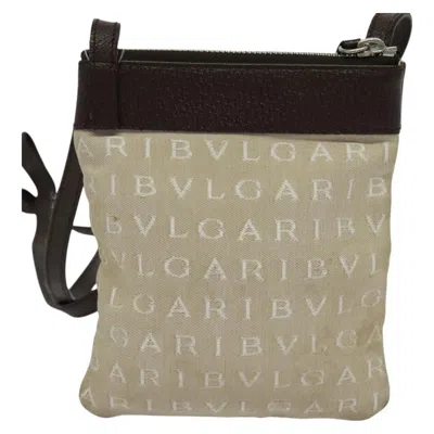 Pre-owned Bulgari Bvlgari Bvlgari Beige Canvas Shoulder Bag ()