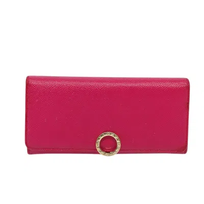 Pre-owned Bulgari Bvlgari Bvlgari Pink Leather Wallet  ()