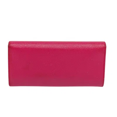 Pre-owned Bulgari Bvlgari Bvlgari Pink Leather Wallet  ()