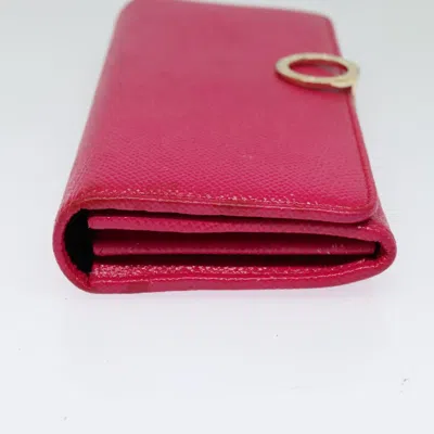 Pre-owned Bulgari Bvlgari Bvlgari Pink Leather Wallet  ()