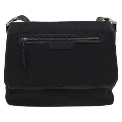 Pre-owned Bulgari Logo Mania Black Canvas Shoulder Bag ()