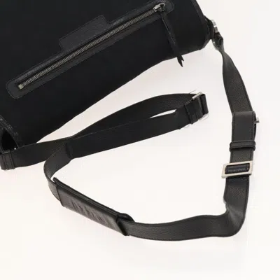 Pre-owned Bulgari Logo Mania Black Canvas Shoulder Bag ()