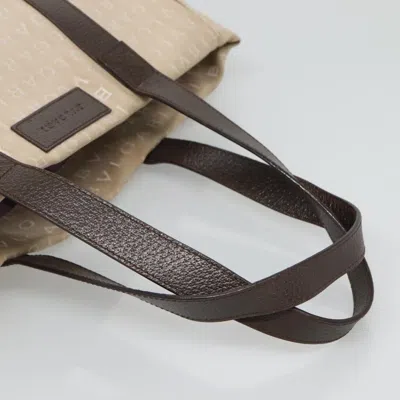 Pre-owned Bulgari Logo Mania Beige Canvas Tote Bag ()