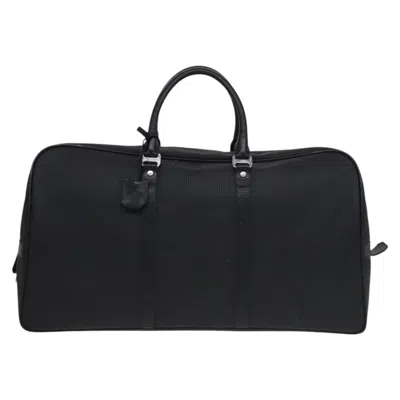 Pre-owned Bulgari Logo Mania Black Canvas Travel Bag ()