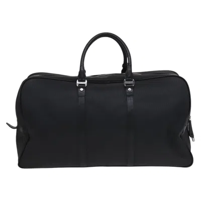 Pre-owned Bulgari Logo Mania Black Canvas Travel Bag ()