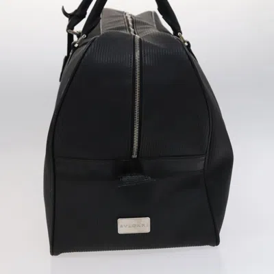 Pre-owned Bulgari Logo Mania Black Canvas Travel Bag ()