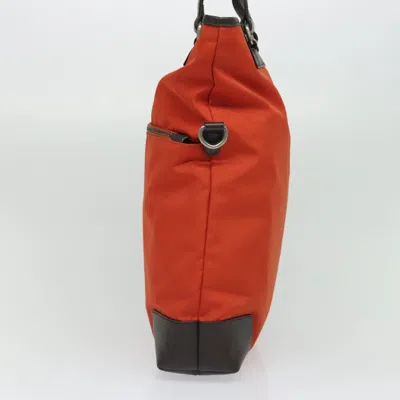Pre-owned Burberry Black Label Red Canvas, Leather Tote Bag ()