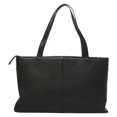 Pre-owned Burberry Black Leather Tote Bag ()
