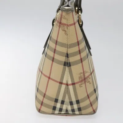 Pre-owned Burberry Haymarket Beige Canvas Shoulder Bag ()