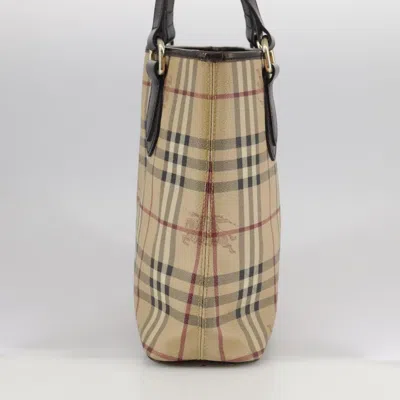 Pre-owned Burberry Haymarket Beige Canvas Tote Bag ()