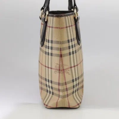 Pre-owned Burberry Haymarket Beige Canvas Tote Bag ()
