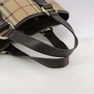 Pre-owned Burberry Haymarket Beige Canvas Tote Bag ()