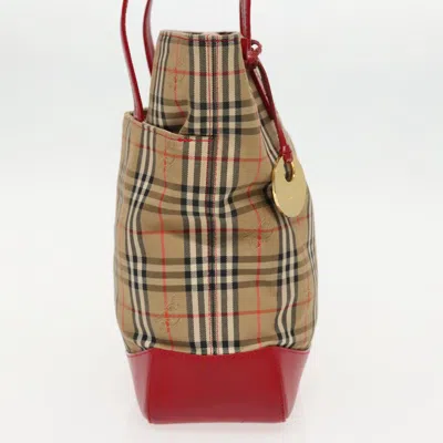Pre-owned Burberry Nova Check Beige Canvas Shoulder Bag ()
