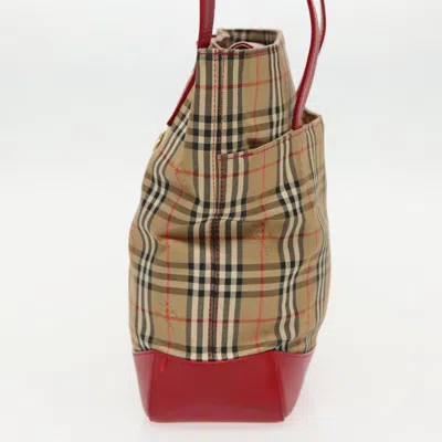 Pre-owned Burberry Nova Check Beige Canvas Shoulder Bag ()