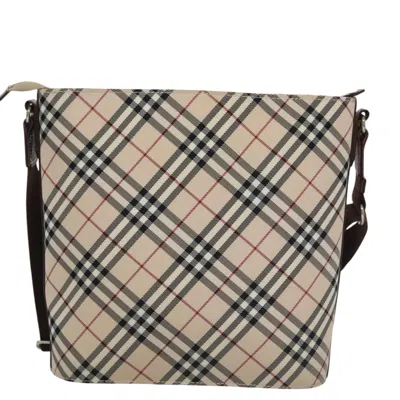 Pre-owned Burberry Nova Check Beige Canvas Shoulder Bag ()