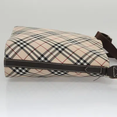 Pre-owned Burberry Nova Check Beige Canvas Shoulder Bag ()