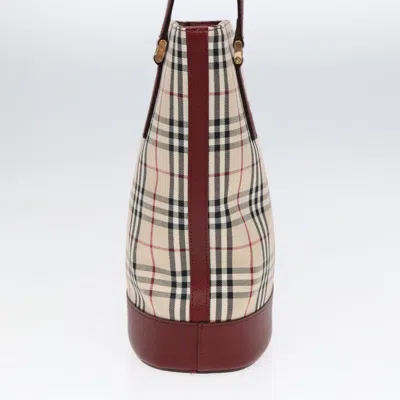 Pre-owned Burberry Nova Check Beige Canvas Shoulder Bag ()