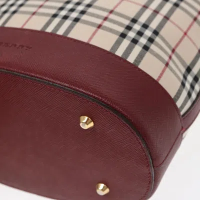 Pre-owned Burberry Nova Check Beige Canvas Shoulder Bag ()