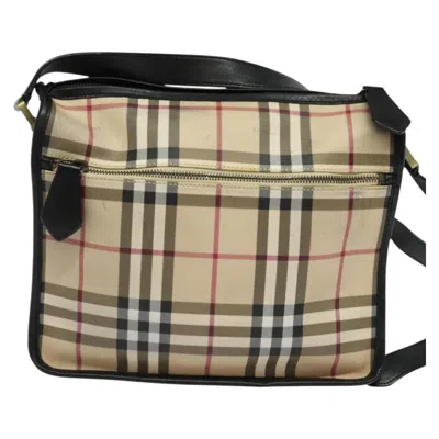 Pre-owned Burberry Nova Check Beige Canvas Shoulder Bag ()