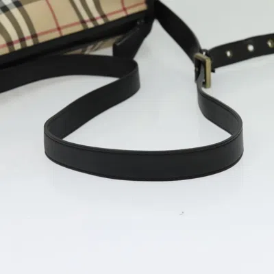 Pre-owned Burberry Nova Check Beige Canvas Shoulder Bag ()