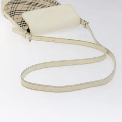 Pre-owned Burberry Nova Check Beige Canvas Shoulder Bag ()