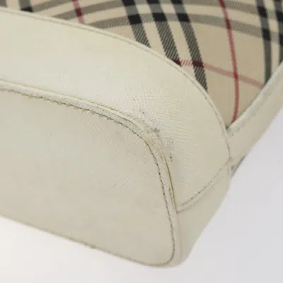 Pre-owned Burberry Nova Check Beige Canvas Shoulder Bag ()