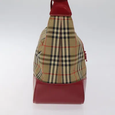 Pre-owned Burberry Nova Check Beige Canvas Shoulder Bag ()