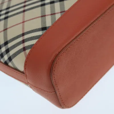 Pre-owned Burberry Nova Check Beige Canvas Shoulder Bag ()