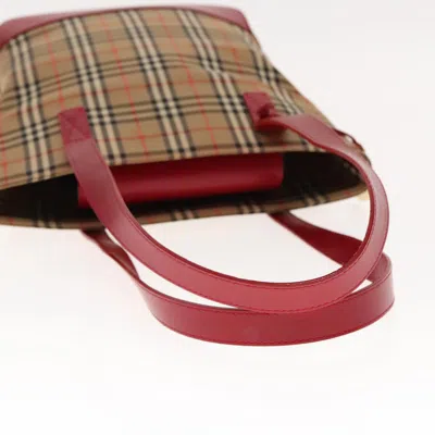 Pre-owned Burberry Nova Check Beige Canvas Shoulder Bag ()
