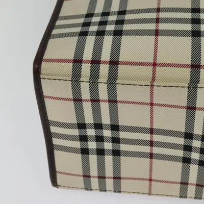 Pre-owned Burberry Nova Check Beige Canvas Tote Bag ()