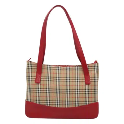 Pre-owned Burberry Nova Check Beige Canvas Tote Bag ()