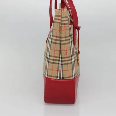 Pre-owned Burberry Nova Check Beige Canvas Tote Bag ()