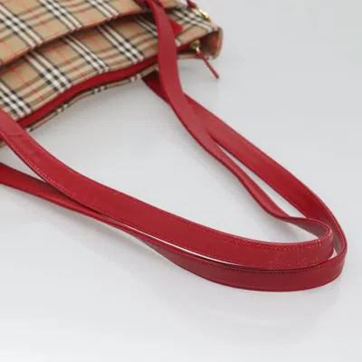 Pre-owned Burberry Nova Check Beige Canvas Tote Bag ()