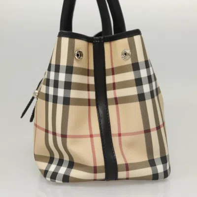 Pre-owned Burberry Nova Check Beige Canvas Tote Bag ()