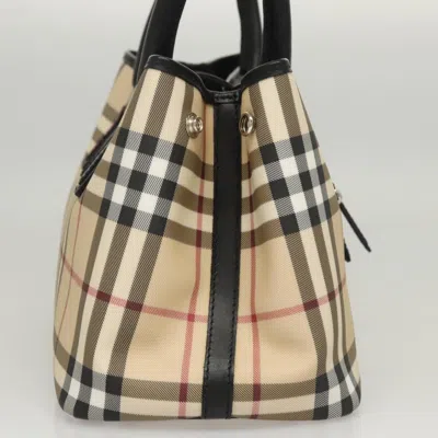 Pre-owned Burberry Nova Check Beige Canvas Tote Bag ()