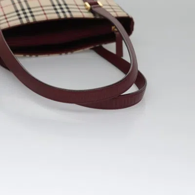 Pre-owned Burberry Nova Check Beige Canvas Tote Bag ()