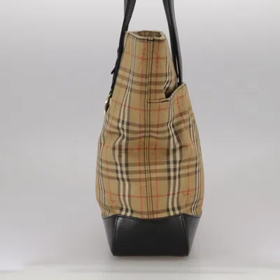 Pre-owned Burberry Nova Check Beige Canvas Tote Bag ()