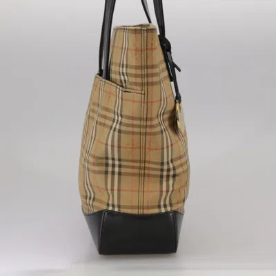 Pre-owned Burberry Nova Check Beige Canvas Tote Bag ()