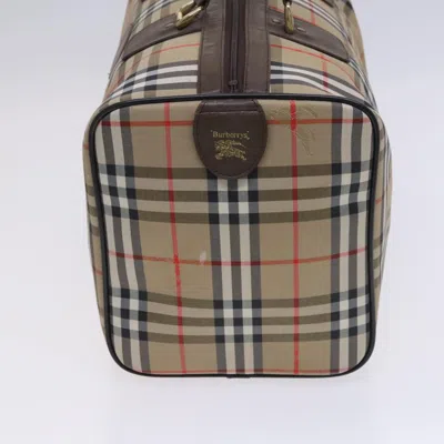 Pre-owned Burberry Nova Check Beige Canvas Travel Bag ()